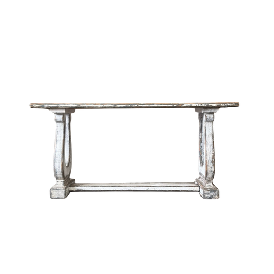 Distressed White French Console | Painted | 170 cm