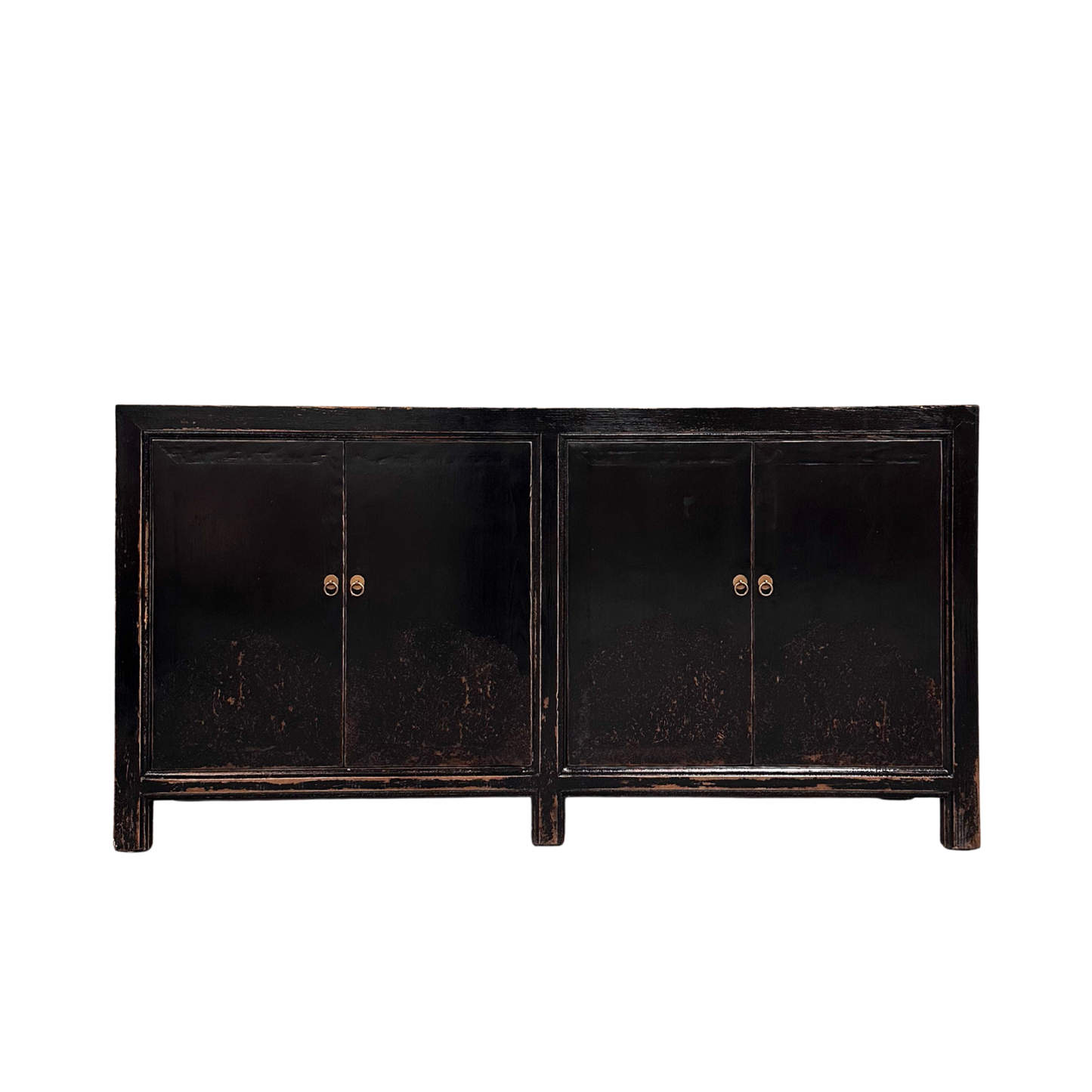 Linear 4 Door Cabinet | Black Distressed | 175 cm