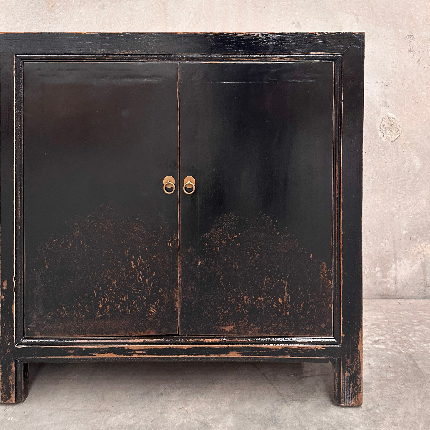 Linear 4 Door Cabinet | Black Distressed | 175 cm