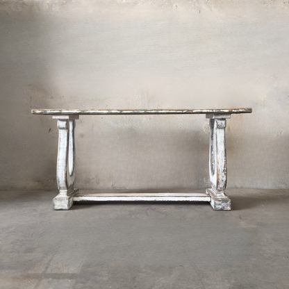 Distressed White French Console | Painted | 170 cm