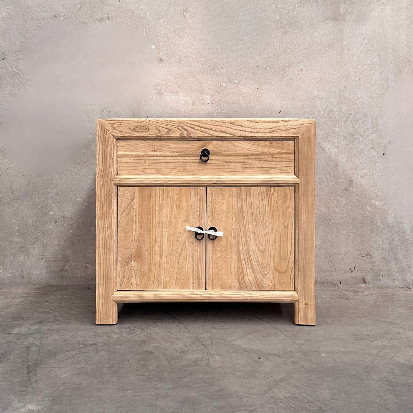 Linear 1 Drawer 2 Door Bedside | Natural | 75 cm