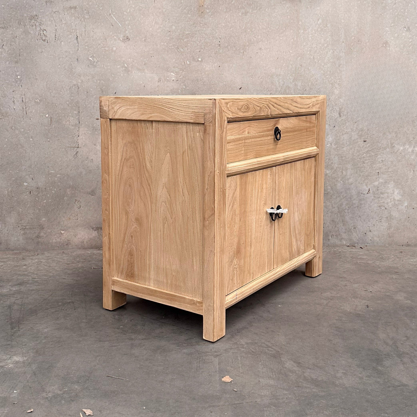 Linear 1 Drawer 2 Door Bedside | Natural | 75 cm