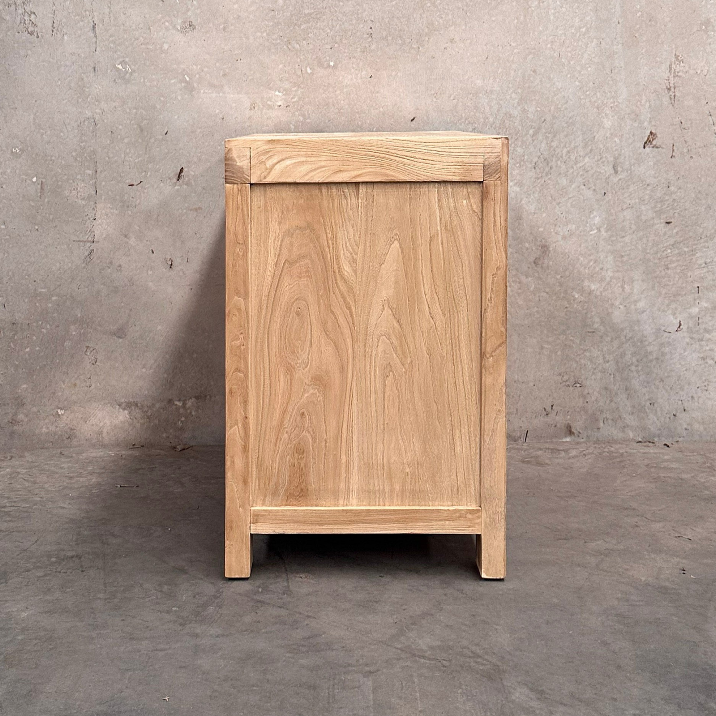 Linear 1 Drawer 2 Door Bedside | Natural | 75 cm