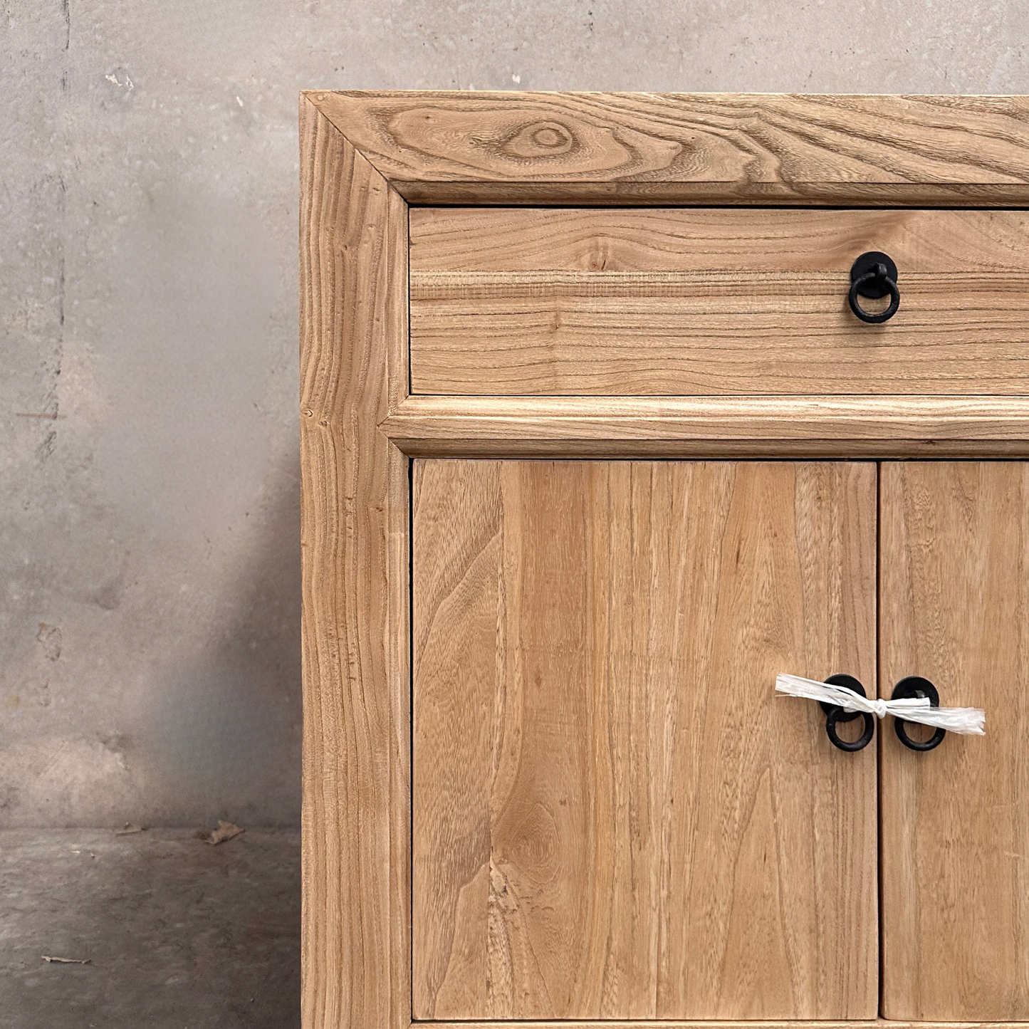 Linear 1 Drawer 2 Door Bedside | Natural | 75 cm