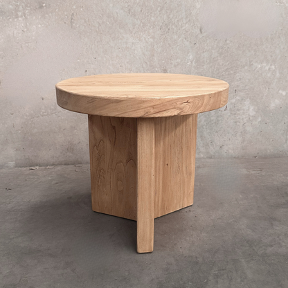 Panel Round Side Table | Natural | 50 cm