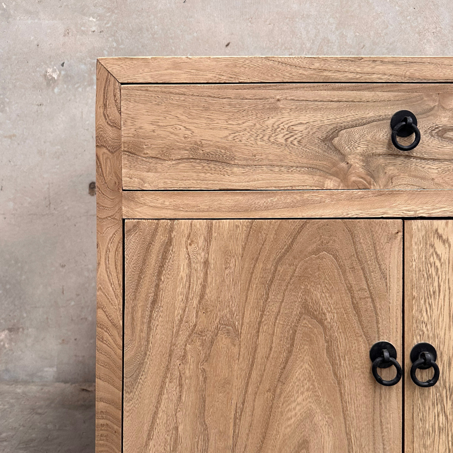 Linear 1 Drawer 2 Door Bedside | Natural | 70 cm