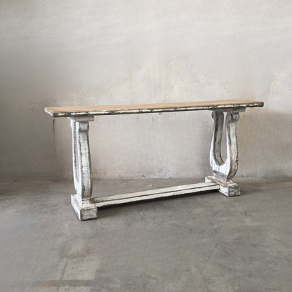 Distressed White French Console | Painted | 170 cm