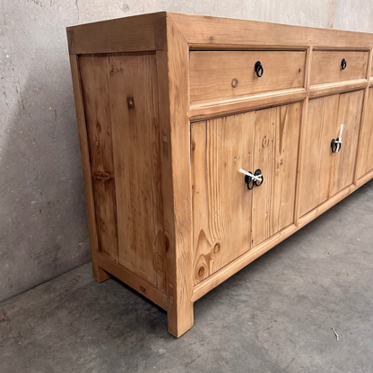 Linear 3 Drawer 6 Door Cabinet | Rustic | 200 cm