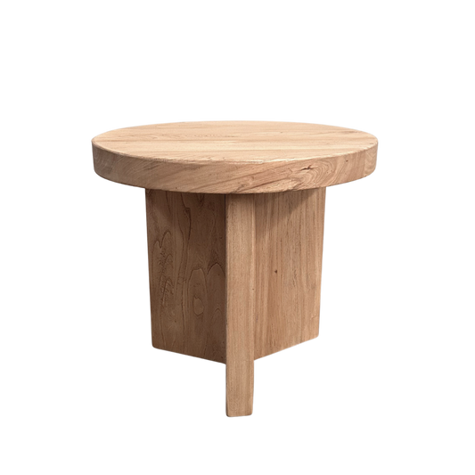 Panel Round Side Table | Natural | 50 cm