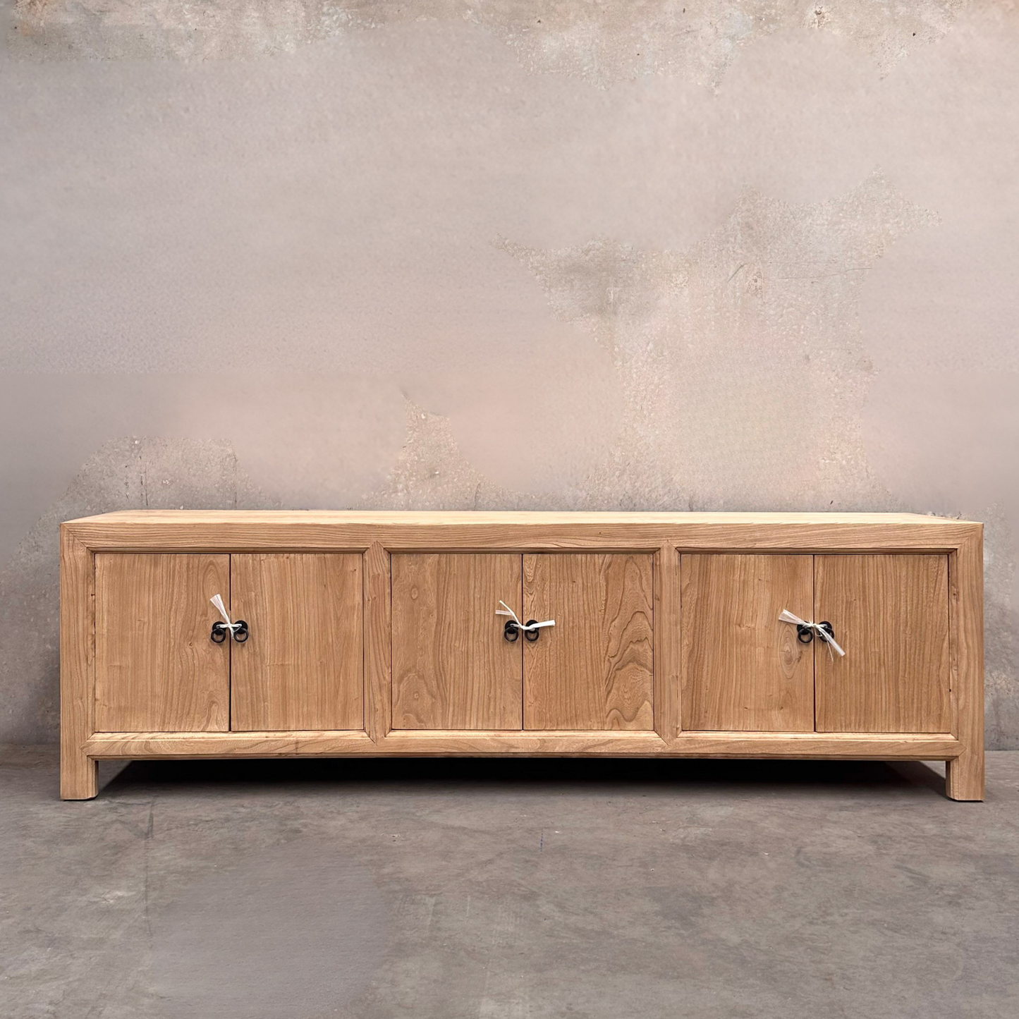 Linear 6 Door Low Cabinet | Natural | 200 cm