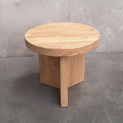 Panel Round Side Table | Natural | 50 cm