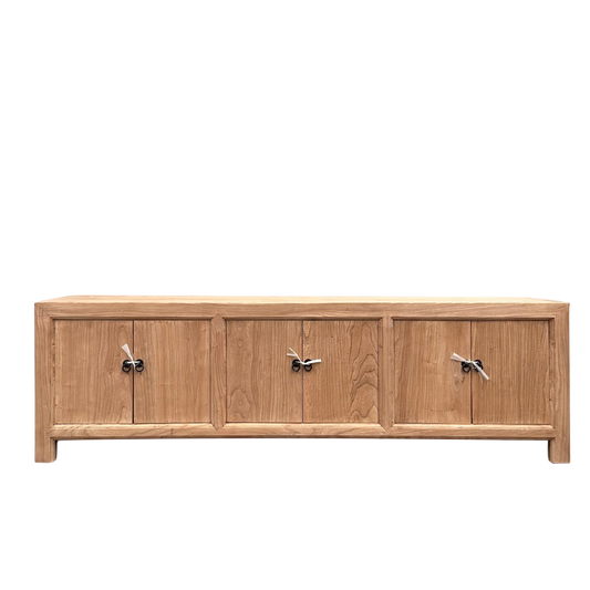 Linear 6 Door Low Cabinet | Natural | 200 cm