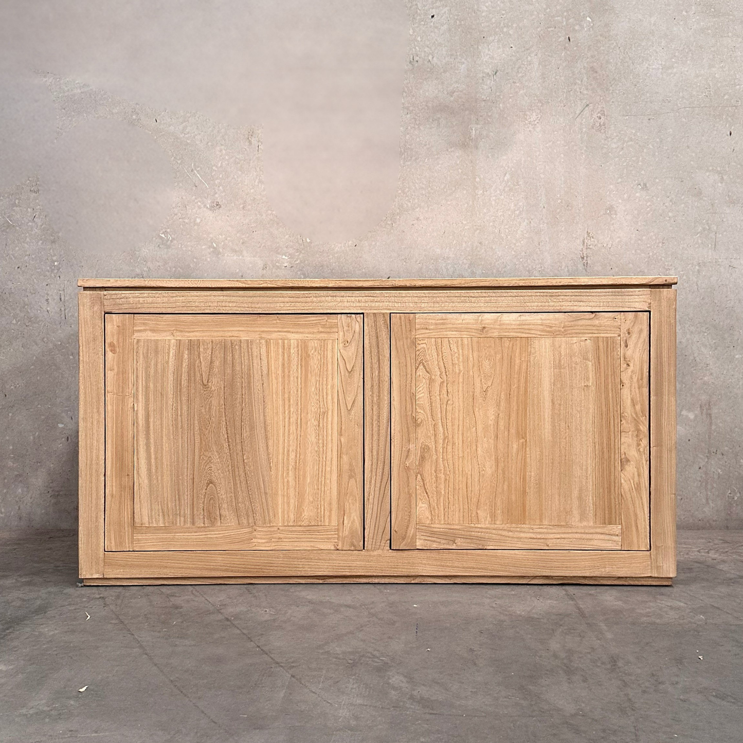 2 Door Block Cabinet | Natural | 140 cm