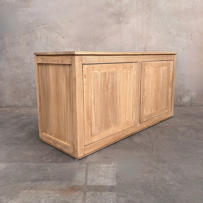 2 Door Block Cabinet | Natural | 140 cm