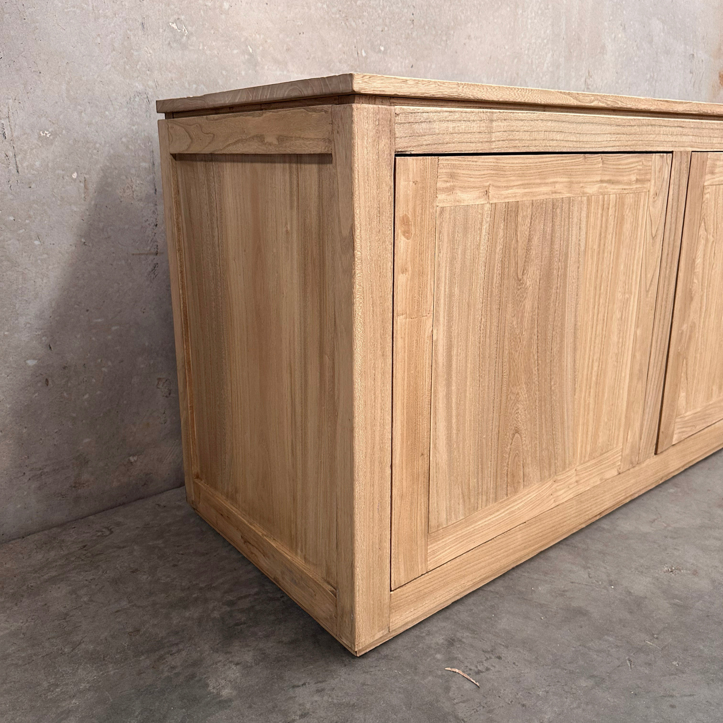 2 Door Block Cabinet | Natural | 140 cm