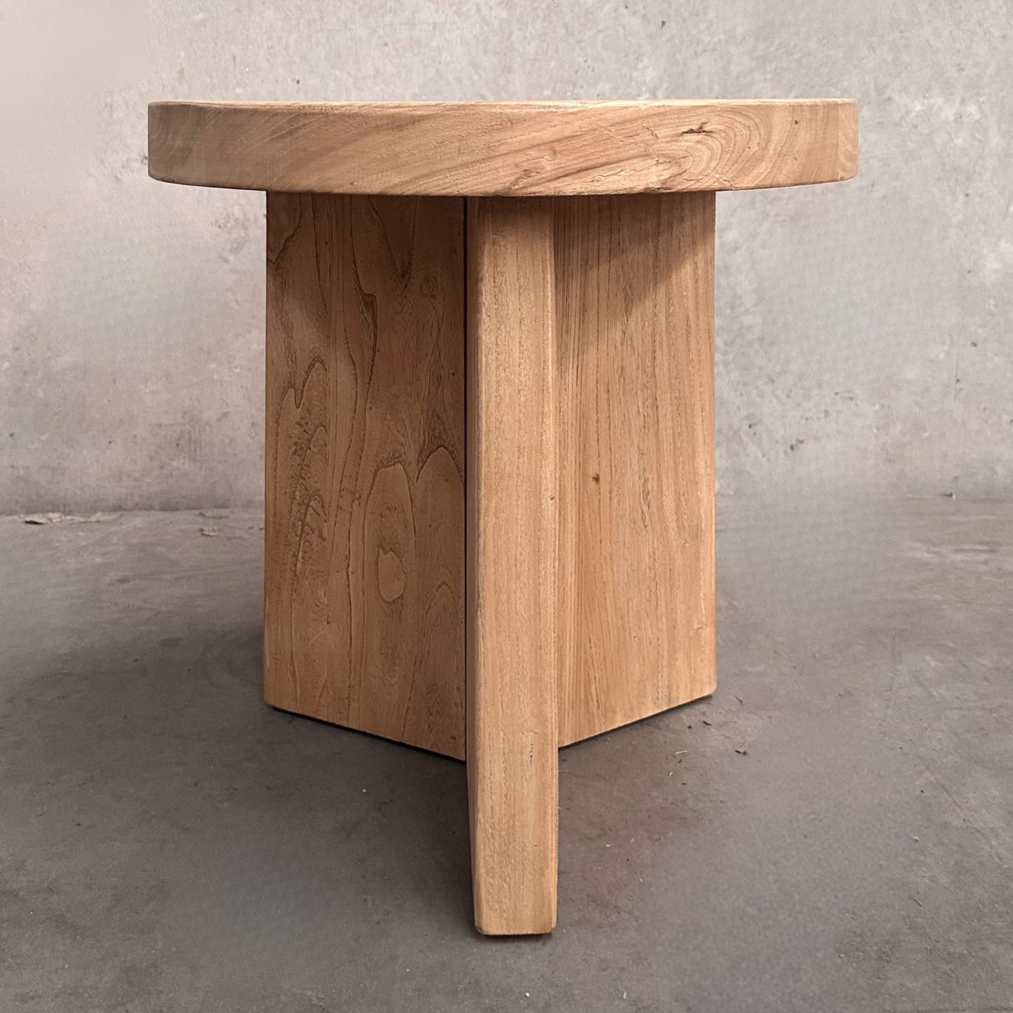 Panel Round Side Table | Natural | 50 cm