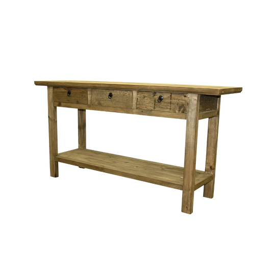 Elm 3 Drawer Console With Overhang