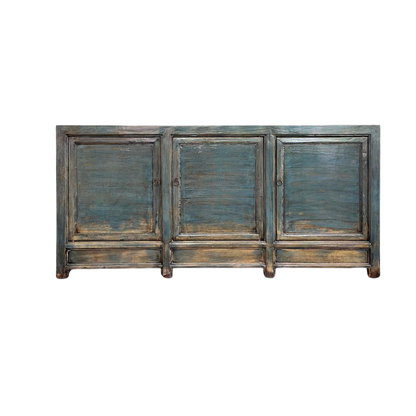 Blue 3 Door Cabinet | Lacquered | 190 cm