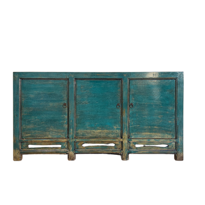 3 Door Blue Lacquered Buffet Table (H5)