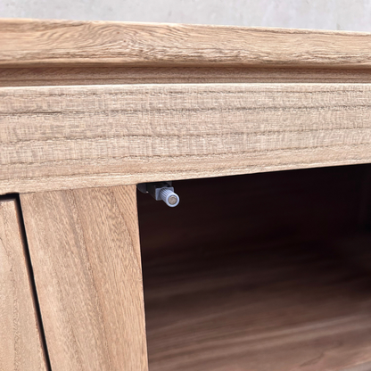 2 Door Block Cabinet | Natural | 140 cm