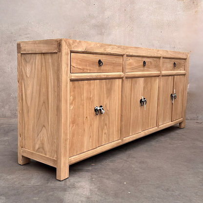 Linear 3 Drawer 6 Door Cabinet | Natural | 200 cm