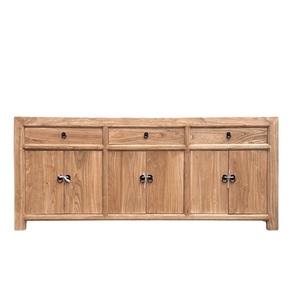 Linear 3 Drawer 6 Door Cabinet | Natural | 200 cm