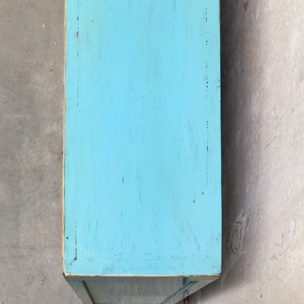 Linear 3 Drawer 4 Door Teal Cabinet | Lacquered | 165 cm