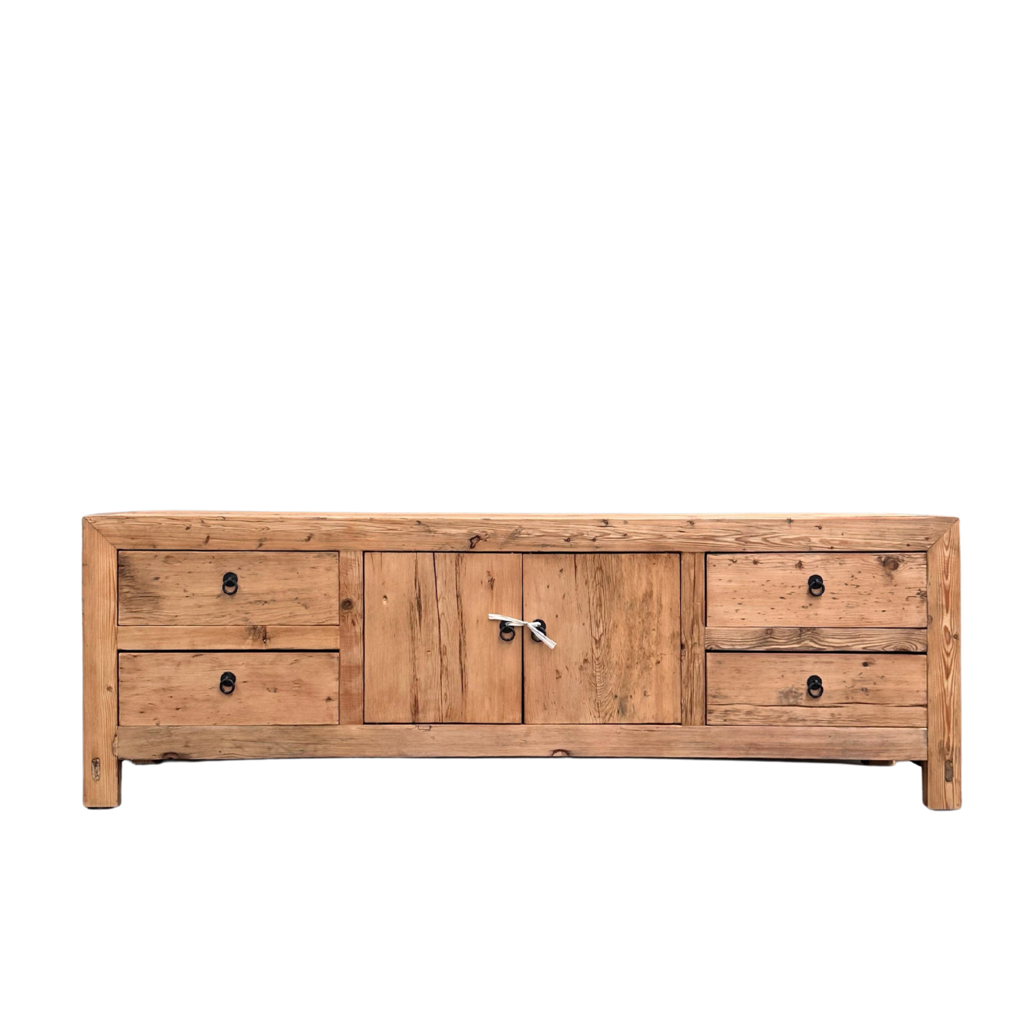 Linear Rustc Linear Low TV Cabinet Rustic 180cm | Reclaimed Timber – Maison Est