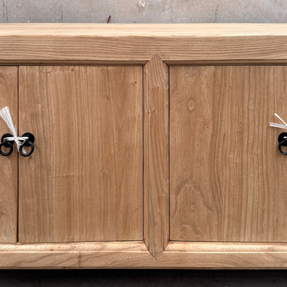 Linear 6 Door Low Cabinet | Natural | 200 cm