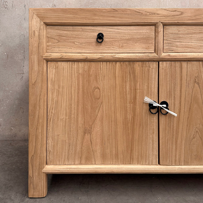 Linear 2 Drawer 2 Door Cabinet | Natural | 120