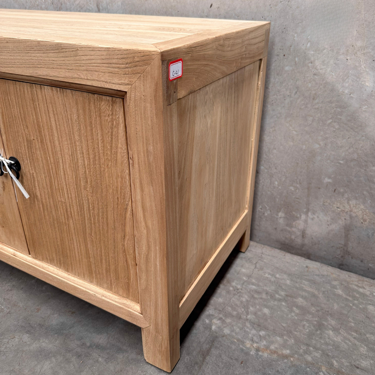 Linear 6 Door Low Cabinet | Natural | 200 cm