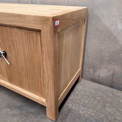 Linear 6 Door Low Cabinet | Natural | 200 cm