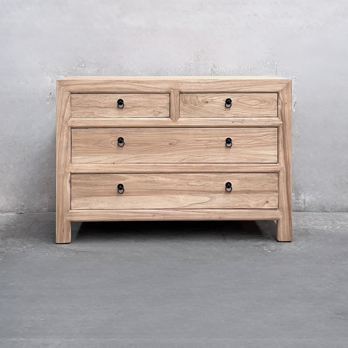 Linear 4 Drawer Chest Cabinet | Natural | 116 cm