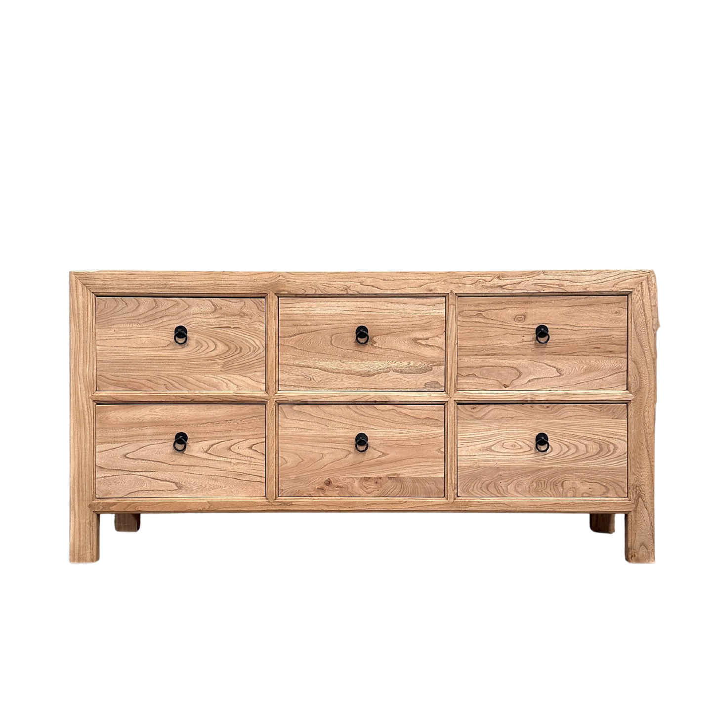 Linear 6 Drawer Chest Cabinet | Natural | 180 cm