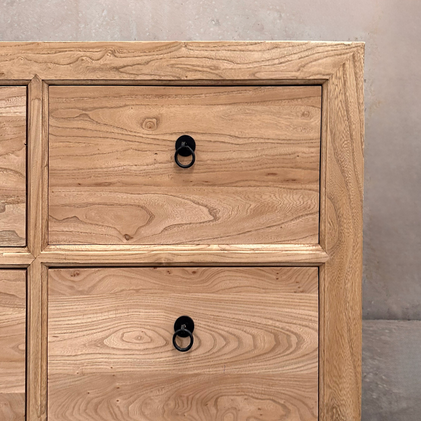 Linear 6 Drawer Chest Cabinet | Natural | 180 cm