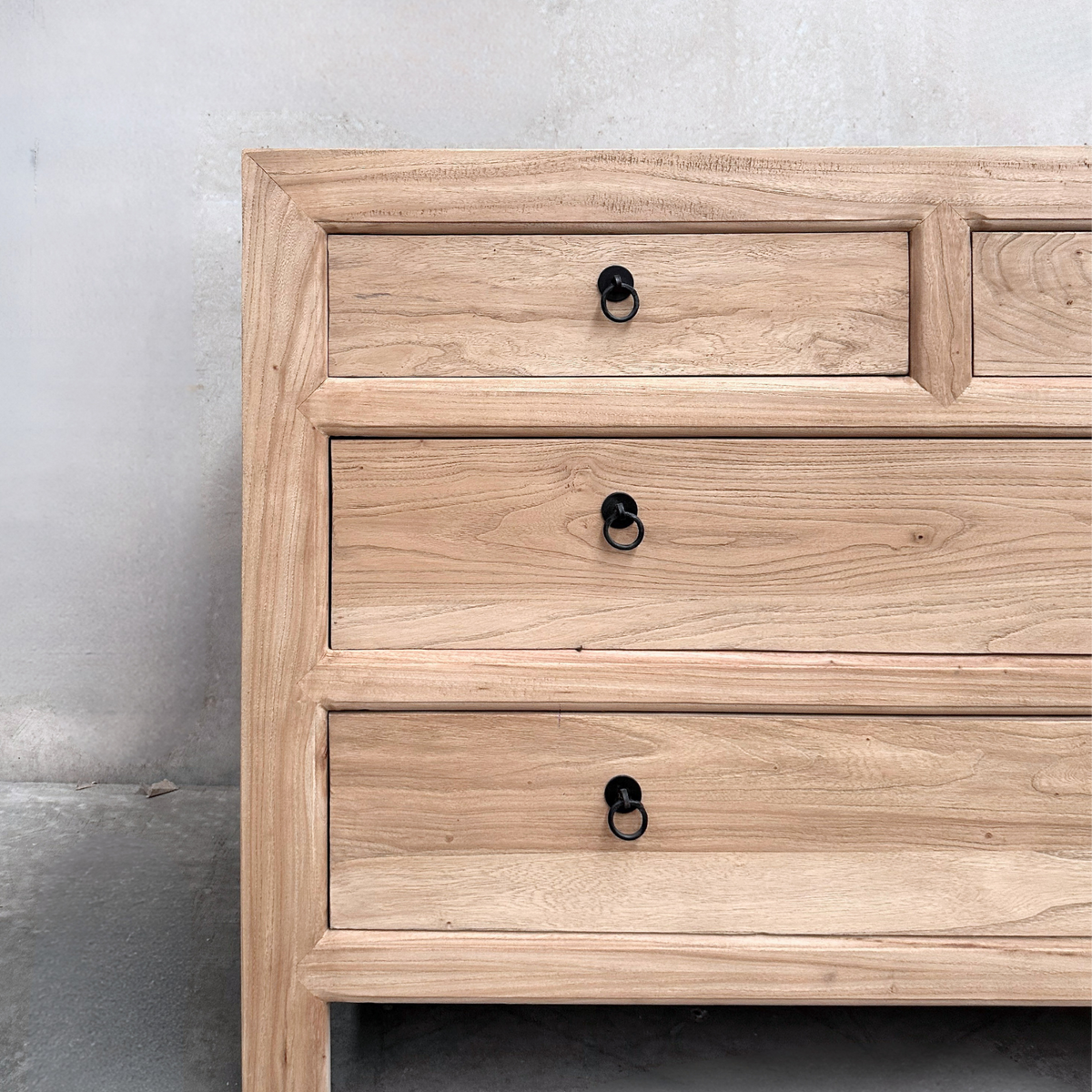 Linear 4 Drawer Chest Cabinet | Natural | 116 cm