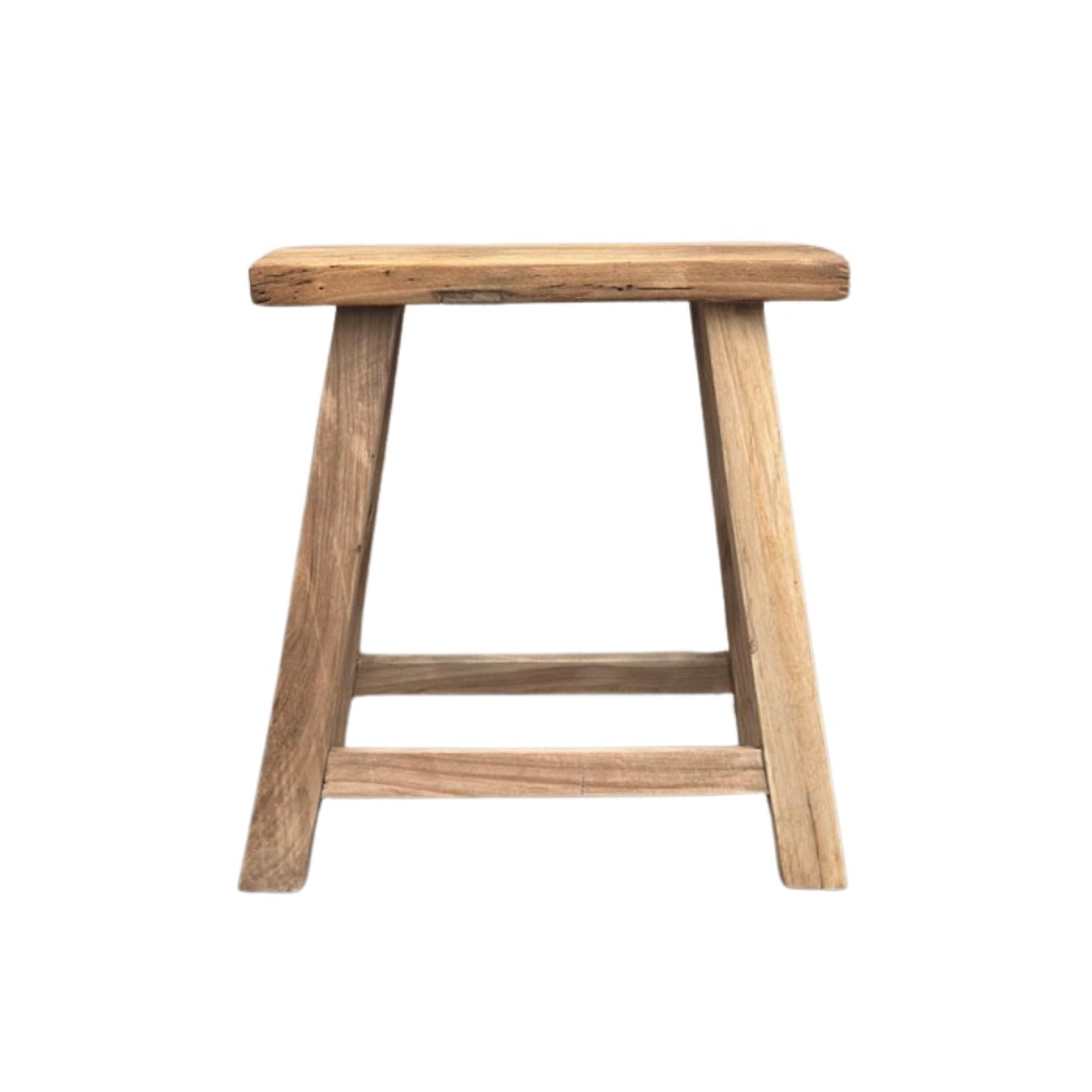 Rectangular Low Stool | Rustic