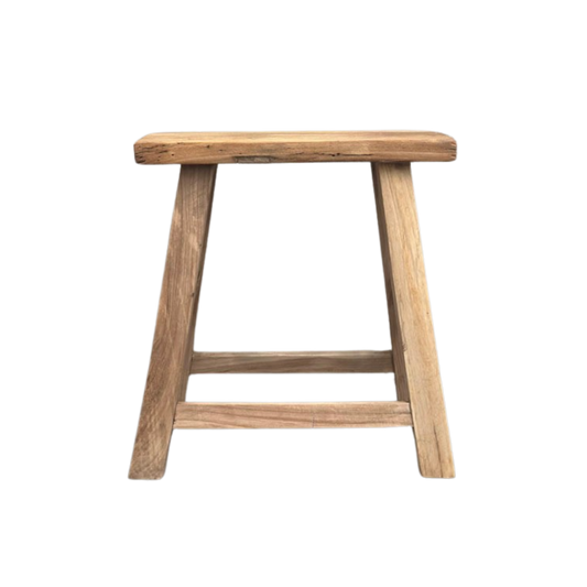 Rectangular Low Stool | Rustic