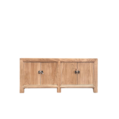 Linear 4 Door Low Cabinet | Natural | 135 cm
