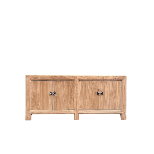 Linear 4 Door Low Cabinet | Natural | 135 cm