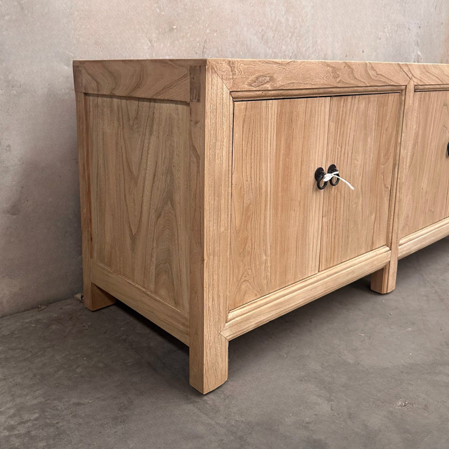 Linear 4 Door Low Cabinet | Natural | 135 cm