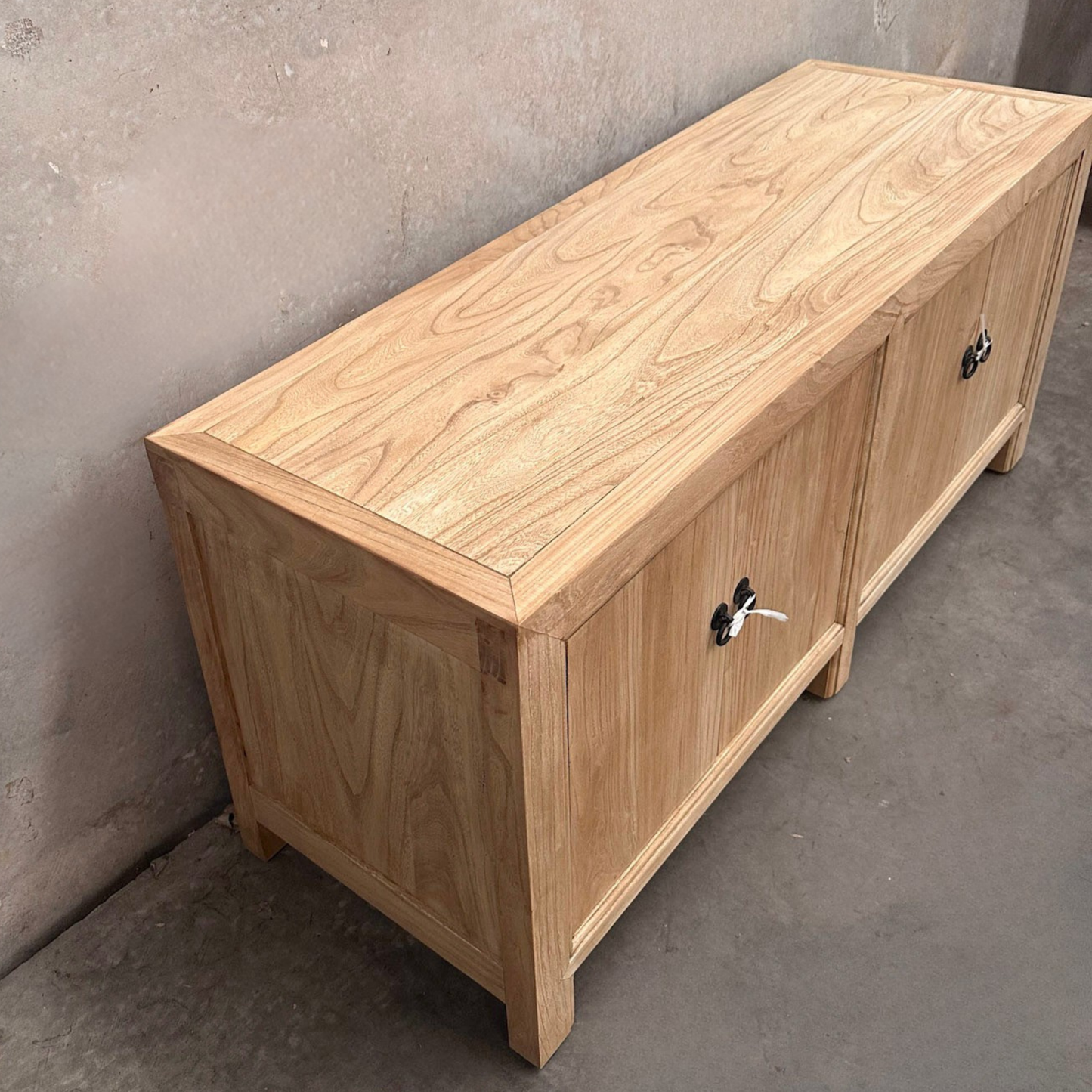 Linear 4 Door Low Cabinet | Natural | 135 cm
