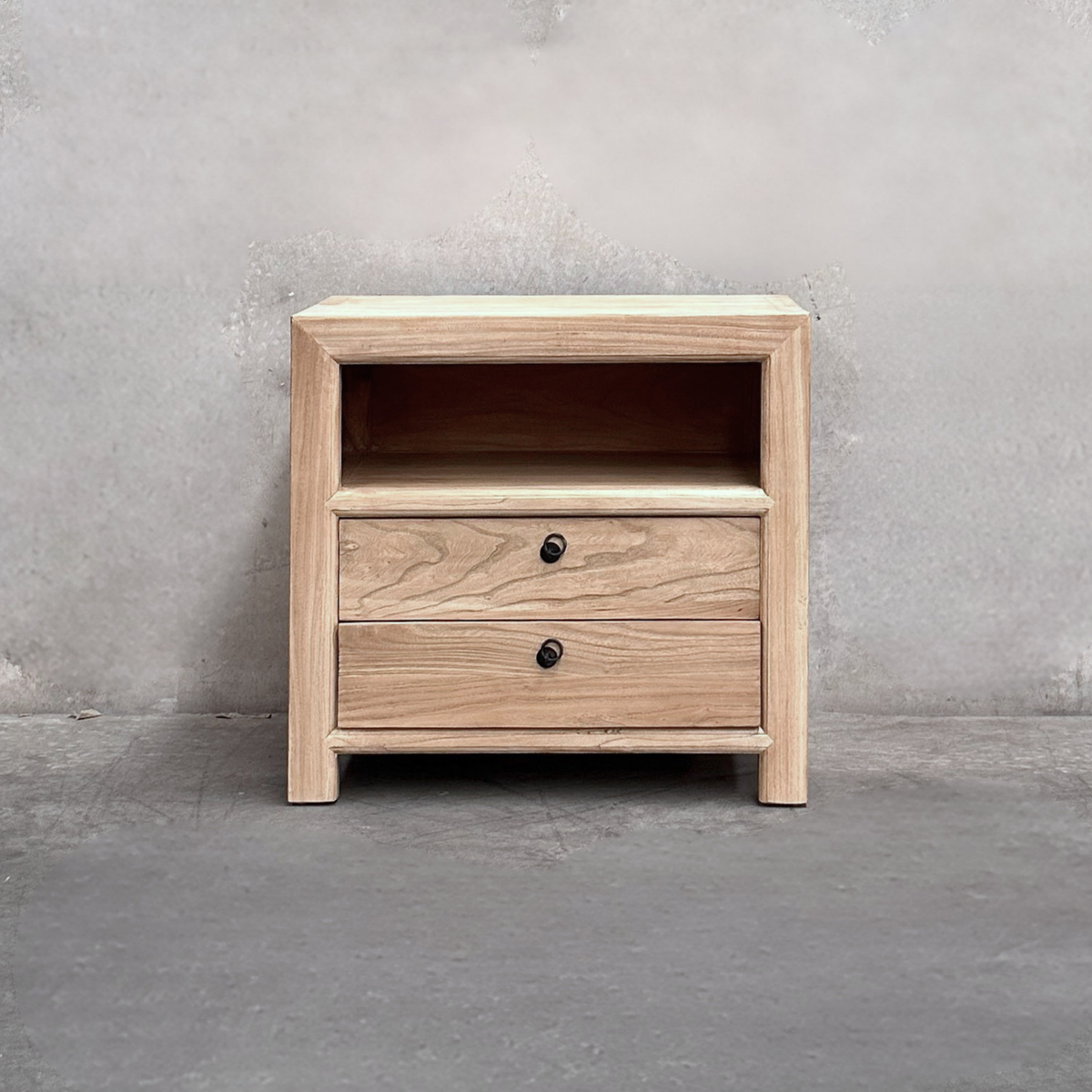 Linear 2 Drawer Bedside | Natural | 75 cm