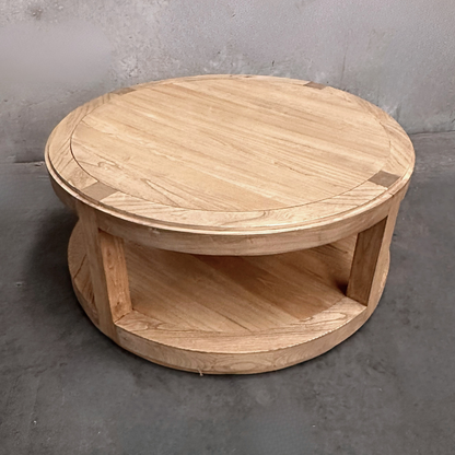 Round Open Coffee Table | Natural | 90 cm