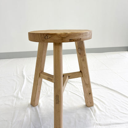 Round Low Stool | Rustic