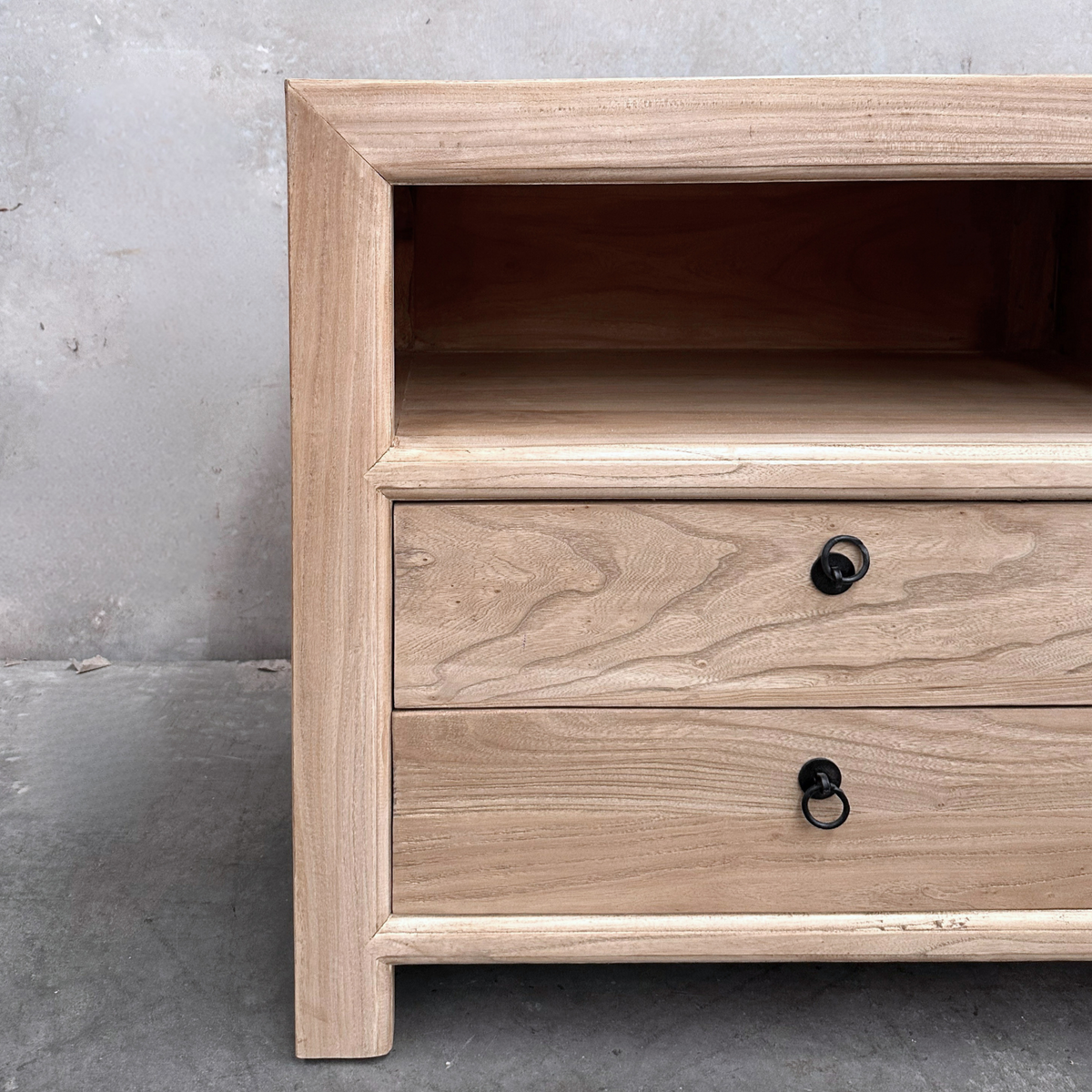 Linear 2 Drawer Bedside | Natural | 75 cm