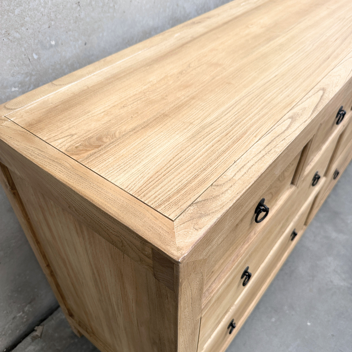 Linear 8 Drawer Chest Cabinet | Natural | 160 cm