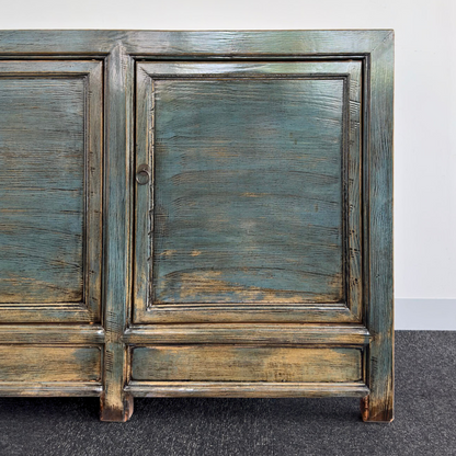 Blue 3 Door Cabinet | Lacquered | 190 cm