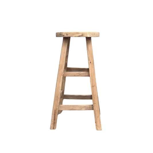Round Bar Stool | Rustic
