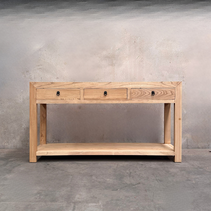 Linear 3 Drawer Console | Natural | 160 cm